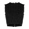 Black Smock-Detail Crop Top