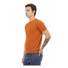 Trendy Orange Cotton Sweater for Men