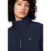 Blue Puffer Jacket with Water-Repellent Finish