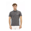 Gray Embroidered Logo Polo Shirt