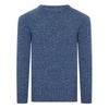 Blue Sweater Melange Straight Hem