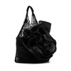 Crochet Flower Mini Bag Black