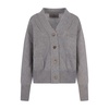 Grey Cashmere V-Neck Cardigan