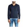 Luxurious Blue V-Neck Knitwear for Fall/Winter