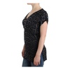 Leopard Modal V-Neck Top Gray