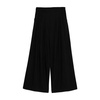 Black Palazzo Trousers with Pleat Detailing