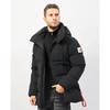 Black Long Down Jacket with Hood