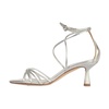 Silver Sandals Laminated Nappa Leather