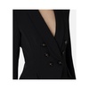 Black Fabric Blazer GI072 Buttons Closure