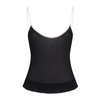 Black Slim Fit Top with Thin Straps