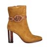 Brown Leather Ankle Boots with Zipper