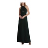 Green Velvet Beaded Maxi Dress