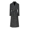 Gray Tweed Double-Breasted Coat