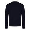 Blue Cashmere Sweater Ribbed Crewneck