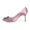 Crystal Buckle Stiletto Heel in Pink