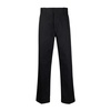 Black Slim-Fit Trousers for Men