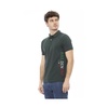 Trendy Green Polo Shirt with Embroidery