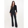 Elegant Black Jumpsuit with 3/4 Sleeves