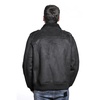 Black Polyester Jacket with Faux Fur Lining