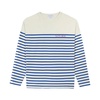 Iconic embroidered logo striped top