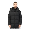 Black Long Down Jacket with Hood