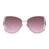 Rose Gold Butterfly Sunglasses with Mirrored Lenses