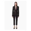 Black Wool Gabardine Peplum Blazer