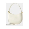 Cream Leather Medium Hobo Bag