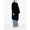 Navy Blue Wool Blend Coat