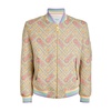 Wool Bomber Jacket with Multicolor Stripes