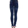 Dark Blue Skinny Jeans with Knee Cuts