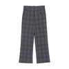 Blue Checkered Straight Leg Trousers