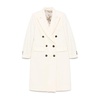 White Wool Double-Breasted Coat