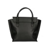 Black Designer Handbag with Magnet Closure