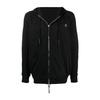 Black Zip Hoodie with Drawstrings