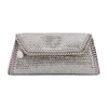 Grey Clutch with Flap and Snap Button