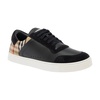 Stevie check-print leather low-top trainers