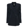 Blue Pinstripe Double-Breasted Jacket