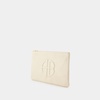 Beige Leather Pouch