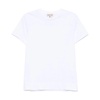 White Cotton T-shirt Crew Neck Short Sleeves