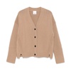 Brown Cashmere V-Neck Cardigan Sweater