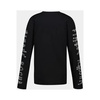 Black Cotton Long Sleeve Ribbon Tee