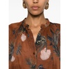 Sheer Seashell Floral Print Shirt