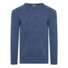 Blue Sweater Melange Straight Hem