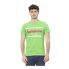 Green Cotton T-Shirt Men's Round Neck