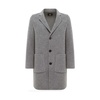 Medium Grey Wool Coat with Buttons