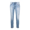 Stonewashed Slim Fit Cropped Jeans