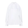 White Cotton Shirt with Pointed Collar