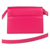 Mini Preppy Baguette Leather Bag in Magenta