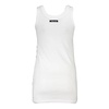 White Cotton Tank Top with Print